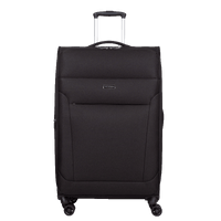 Mala de Viagem Grande Sestini Ultralight Plus com Rodas duplas 360°, Zíper Expansível e Cadeado TSA - Preto