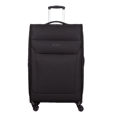 Mala de Viagem Grande Sestini Ultralight Plus com Rodas duplas 360°, Zíper Expansível e Cadeado TSA - Preto - Grande