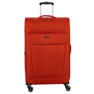 Mala de Viagem Grande Sestini Ultralight Plus  com Rodas 360°, Zíper Expansível  e Cadeado Laranja - Telha - Grande