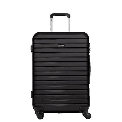 Mala de Viagem Média com Rodas 360° Deluxe 24 - Preto - Grande
