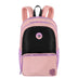 Kit  Mochila 2 Compartimentos e Lancheira Grande Capricho Block - Coral