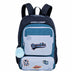 Kit  Mochila 2 Compartimentos Grande e Lancheira 2 Compartimentos Capricho Class - Azul