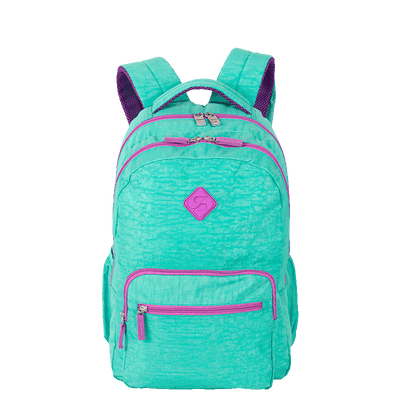 Mochila 2 Compartimentos Sestini College Crinkle 4 Azul - Turquesa