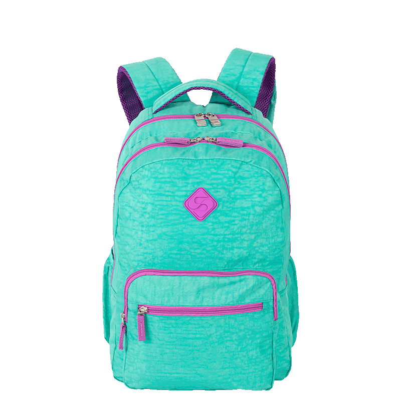 Mochila 2 Compartimentos Sestini College Crinkle 4 Azul - Turquesa