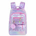 Kit  Mochila 2 Compartimentos e Lancheira Grande Sestini Wonder Lilás - Metálico