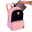 Mochila 2 Compartimentos Capricho Block - Pêssego e Lilás