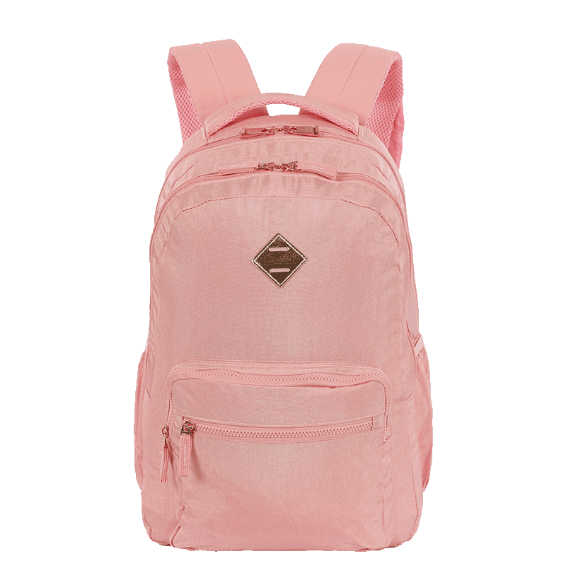 Mochila 2 Compartimentos Sestini College 3 - Metálico Rosa