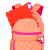 Mochila 2 Compartimentos Sestini Lover Laranja - Pêssego