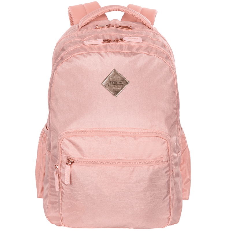 Mochila 2 Compartimentos Sestini College 2 Metálico Rosa