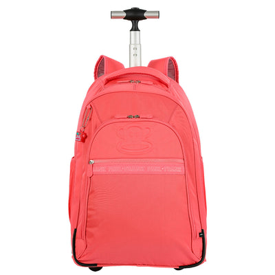 Mochila Carrinho 2 Compartimentos Paul Frank Classics Neon Laranja - Papaya