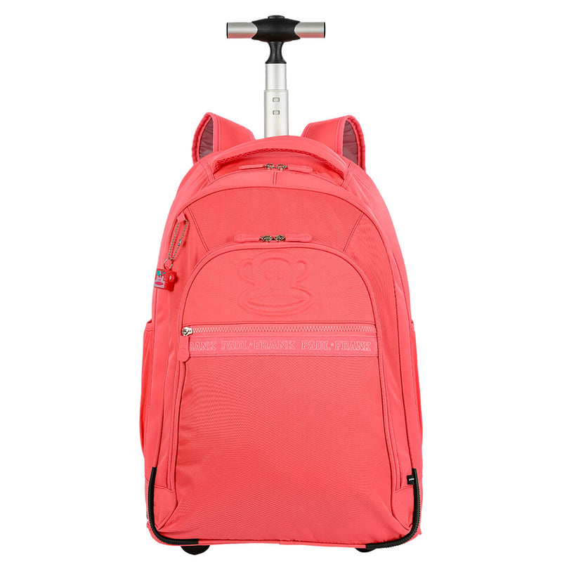 Mochila Carrinho 2 Compartimentos Paul Frank Classics Neon Laranja - Papaya