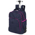 Mochila Carrinho 2 Compartimentos Sestini Rolling Grande Crinkle - Azul Neon