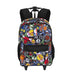 Kit  Mochila Carrinho mais Lancheira Grande e Estojo 2 Compartimentos Nba Begins - Preto