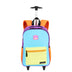 Kit  Mochila Carrinho Externo e Lancheira Pequena Paul Frank Authentic - Laranja