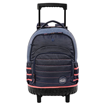 Mochila Carrinho Externo Paul Frank World Azul - Jeans