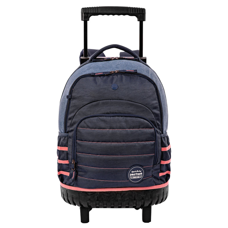 Mochila Carrinho Externo Paul Frank World Azul - Jeans