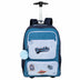 Kit  Mochila Carrinho Grande e Lancheira 2 Compartimentos Capricho Class - Azul