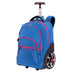 Mochila Carrinho Mega Rodas Paul Frank Classics Azul - Aquamarine