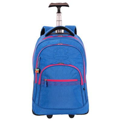 Mochila Carrinho Mega Rodas Paul Frank Classics Azul - Aquamarine