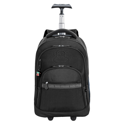 Mochila Carrinho Mega Rodas Paul Frank Classics - Preto