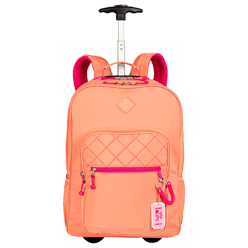 Mochila Carrinho 2 Compartimentos Sestini Lover Laranja - Pêssego