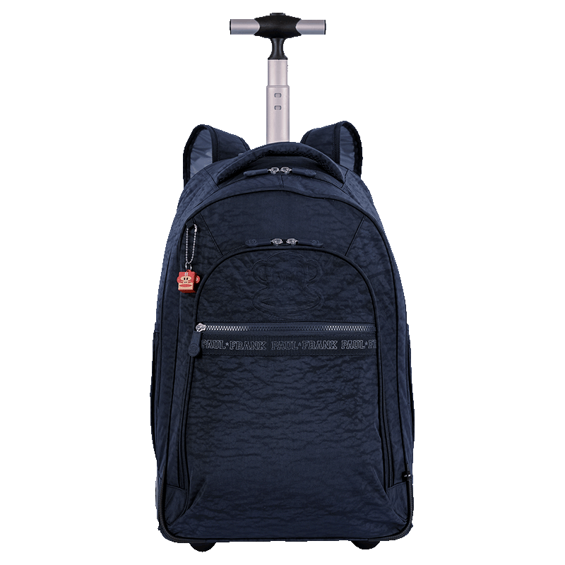 Mochila Carrinho 2 Compartimentos Paul Frank Classics - Azul Marinho