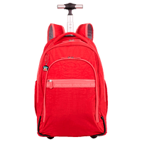 Mochila Carrinho 2 Compartimentos Paul Frank Classics Vermelho - Cereja