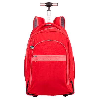 Mochila Carrinho 2 Compartimentos Paul Frank Classics Vermelho - Cereja