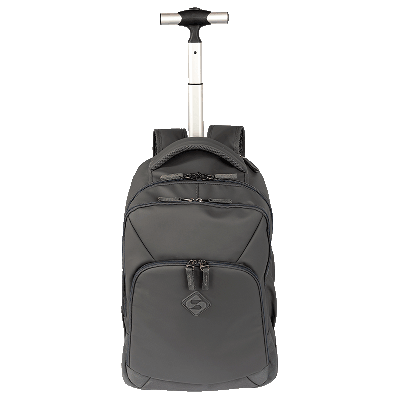 Mochila Carrinho 2 Compartimentos Sestini Rolling Hydroblock Cinza - Chumbo