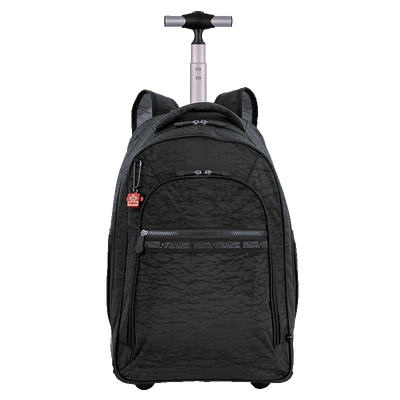 Mochila Carrinho 2 Compartimentos Paul Frank Classics - Preto