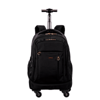 Mochila Carrinho com Rodas 360° 2 em 1 Sestini Work - Preto
