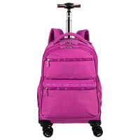 Mochila Carrinho com 4 Rodas Paul Frank Classics - Orquídea