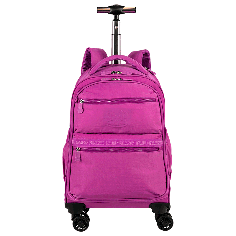 Mochila Carrinho com 4 Rodas Paul Frank Classics - Orquídea