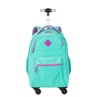 Mochila Carrinho com 4 Rodas Sestini Rolling Crinkle 2 Azul - Turquesa