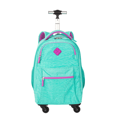 Mochila Carrinho com 4 Rodas Sestini Rolling Crinkle 2 Azul - Turquesa