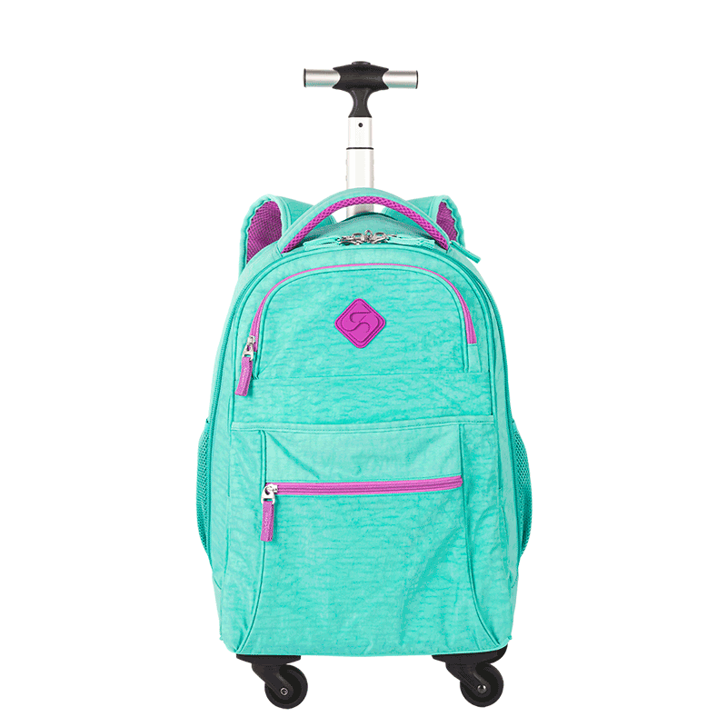 Mochila Carrinho com 4 Rodas Sestini Rolling Crinkle 2 Azul - Turquesa