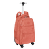 Mochila Carrinho 4 Rodas Sestini Rolling Grande Crinkle Laranja - Apricot