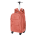 Mochila Carrinho 4 Rodas Sestini Rolling Grande Crinkle Laranja - Apricot
