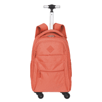Mochila Carrinho 4 Rodas Sestini Rolling Grande Crinkle Laranja - Apricot