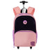 Kit  Mochila Carrinho e Estojo 2 Compartimentos Capricho Block - Coral