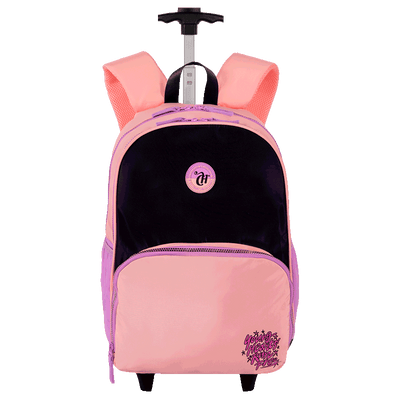 Mochila Carrinho Capricho Block - Pêssego e Lilás