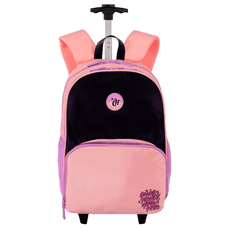 Mochila Carrinho Capricho Block - Pêssego e Lilás