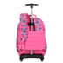 Mochila Carrinho Externo Capricho Student School - Rosa Claro