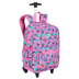 Mochila Carrinho Externo Capricho Student School - Rosa Claro