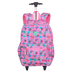 Mochila Carrinho Externo Capricho Student School - Rosa Claro