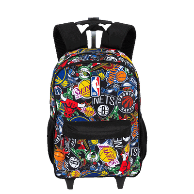 Mochila Carrinho Externo NBA Begins Logos - Preto