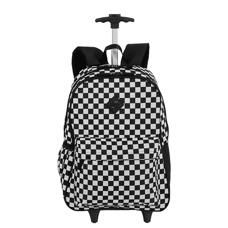 Mochila Carrinho Externo Sestini Rolling Grande Colorido - Xadrez