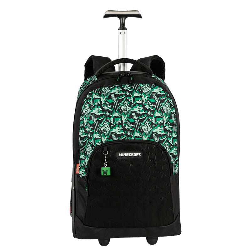 Mochila Carrinho Mega Rodas Minecraft Z Camoterra - Colorido