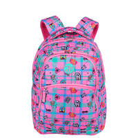 Mochila Grande 2 Compartimentos Capricho Student School - Rosa Claro