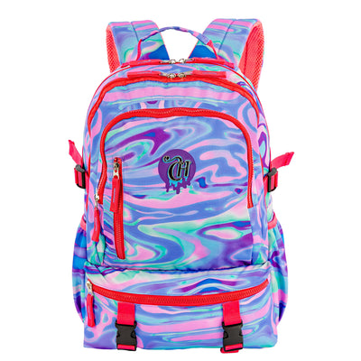 Mochila Grande 2 Compartimentos Capricho Abstract Colorido - Aura